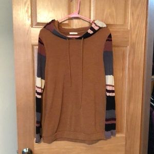 Light fall color striped sweater